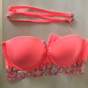 VS Pink Bustier Style Bra - 36C