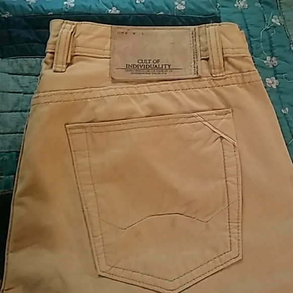 Cult of individuality jeans straight leg with rips