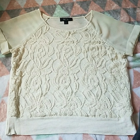 BCX Cream Lace Shirt - Picture 3 of 3