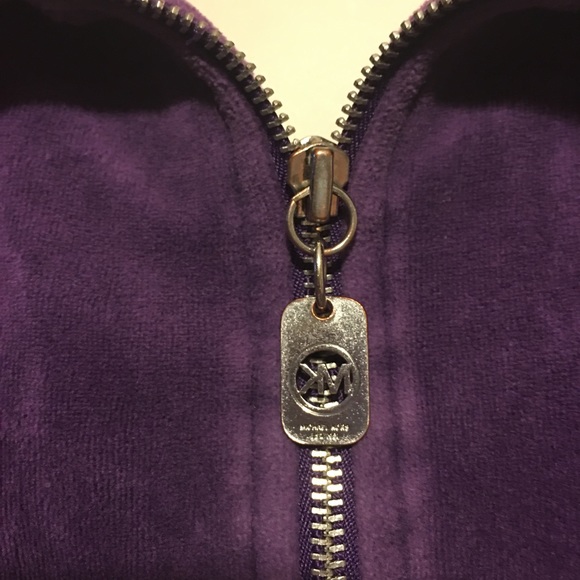 ❌SOLD❌Michael Kors Purple Velvet Zip Up jacket - Picture 2 of 6