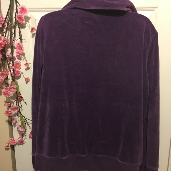 ❌SOLD❌Michael Kors Purple Velvet Zip Up jacket - Picture 3 of 6