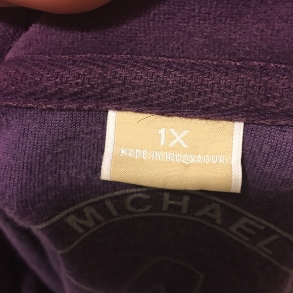 ❌SOLD❌Michael Kors Purple Velvet Zip Up jacket - Picture 5 of 6