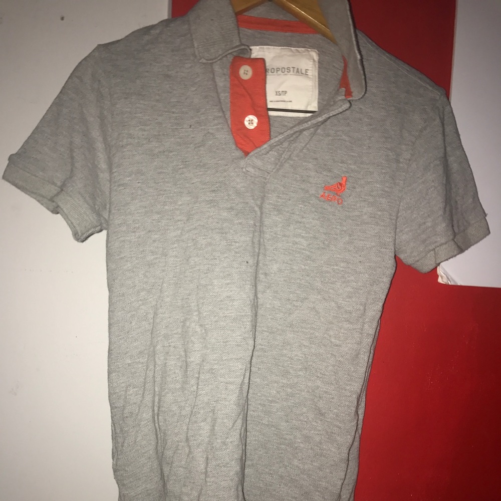 Aeropostale gray polo shirt