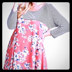 Womens Plus Boutique Floral Tunic