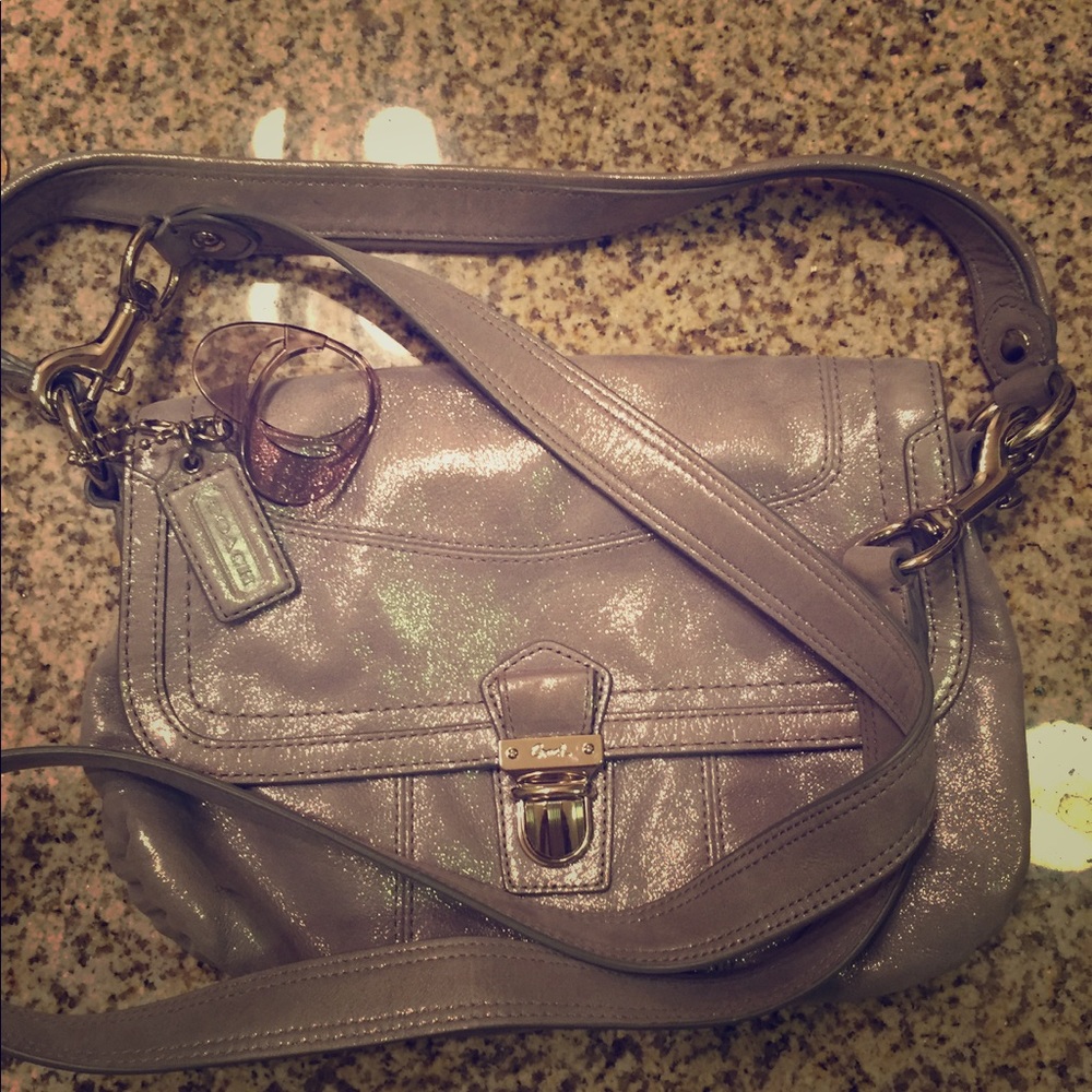 Coach Silver versatile  Cross-Body and Purse