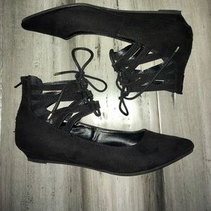 Fioni suede lace up shoes