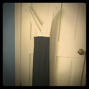 Black and white semi formal dress