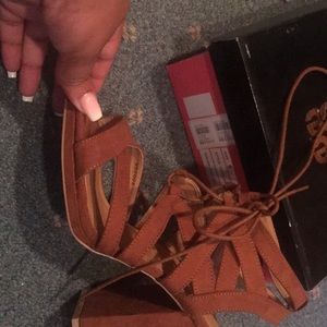 Cute cognac casual sandals