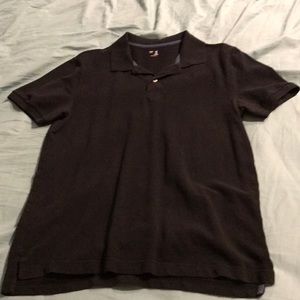Solid black polo