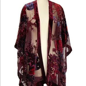 Anthropologie Velvet Kimono