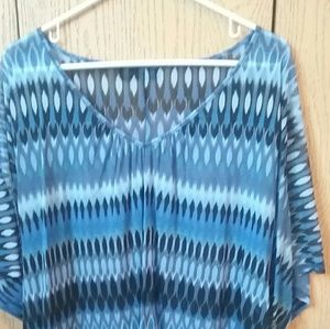 Sheer blue shirt