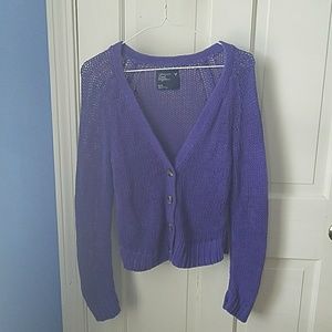 Purple cardigan