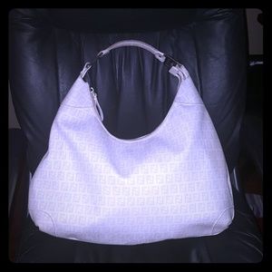 FINAL DROP Fendi Spalmati Zucchino Canvas Hobo Bag