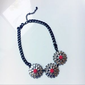 Delicate floral statement necklace