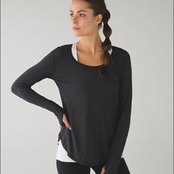 lululemon athletica Tops - Lululemon Yogini Blue Long Sleeve Top Shirt 6 8 S