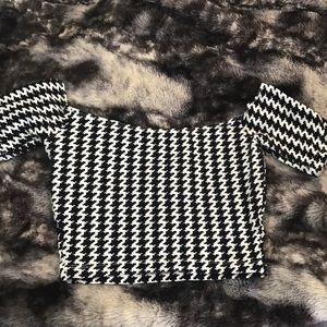 American Apparel Off the Shoulder Crop Top