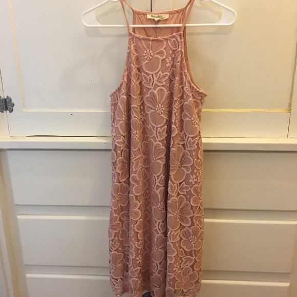 Rebellion Dresses & Skirts - Rebellion Blush Lace Halter Dress M NWT