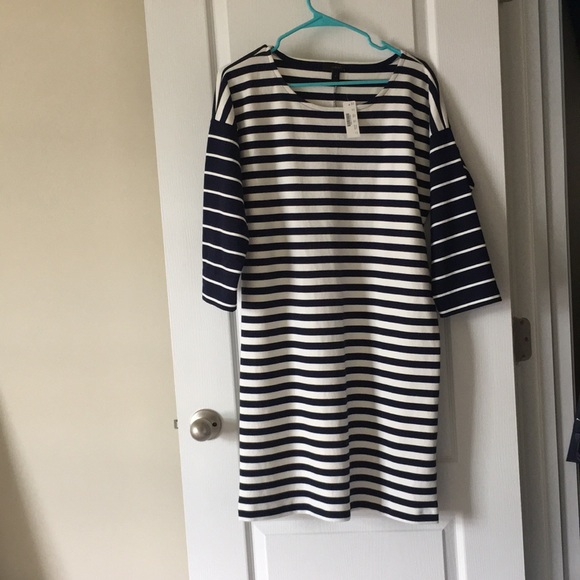 J. Crew Dresses & Skirts - Jcrew (Size SM Navy & White Stripe) Cotton Dress
