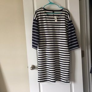 Jcrew (Size SM Navy & White Stripe) Cotton Dress