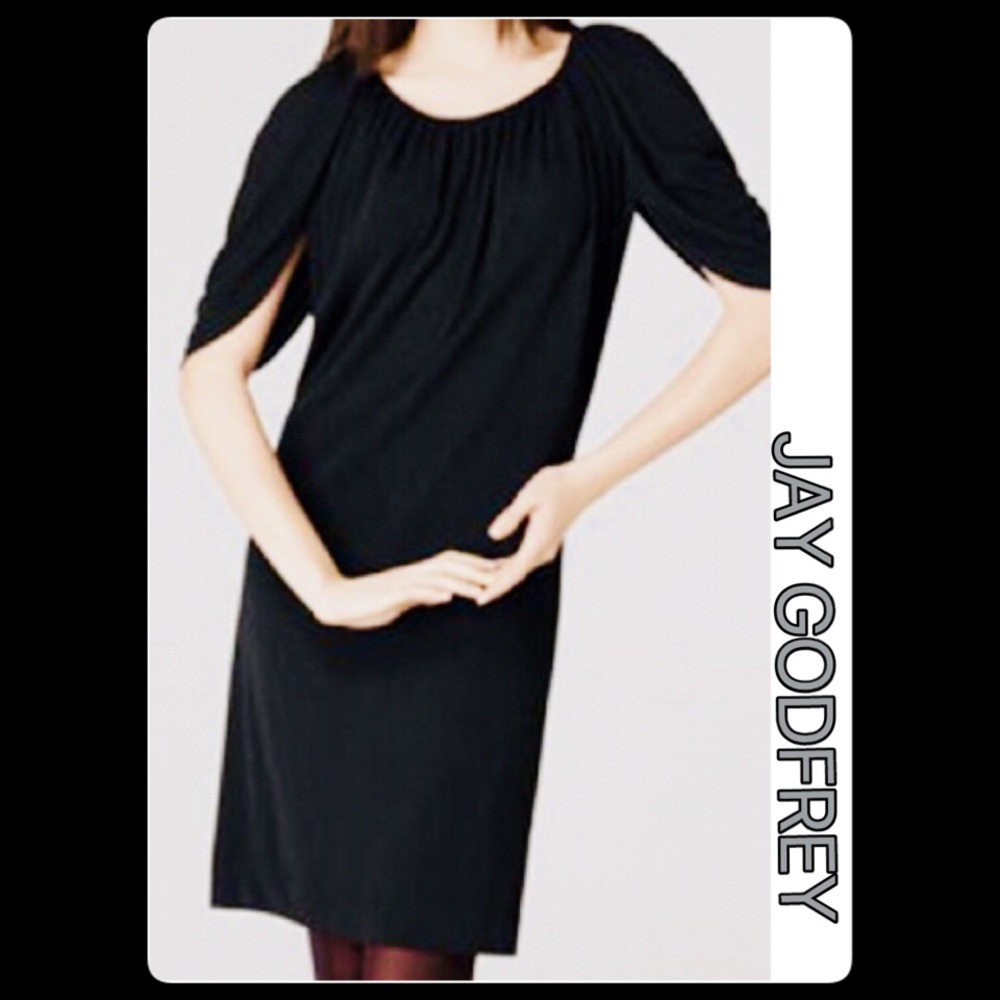 ✖️SOLD Jay Godfrey Bella Black Dress LBD 6 - Picture 1 of 8