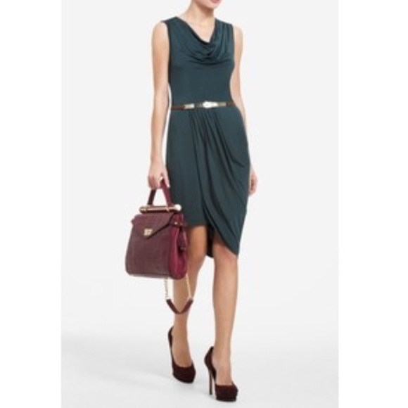 BCBGMaxAzria | Dresses | Bcbg Dark Green Dress | Poshmark