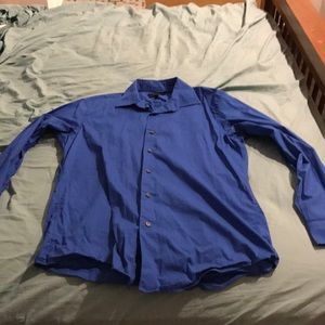 Blue button down dress shirt