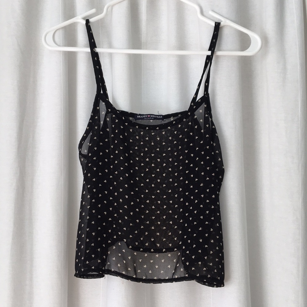 BRANDY MELVILLE HEART PATTERN TANK TOP