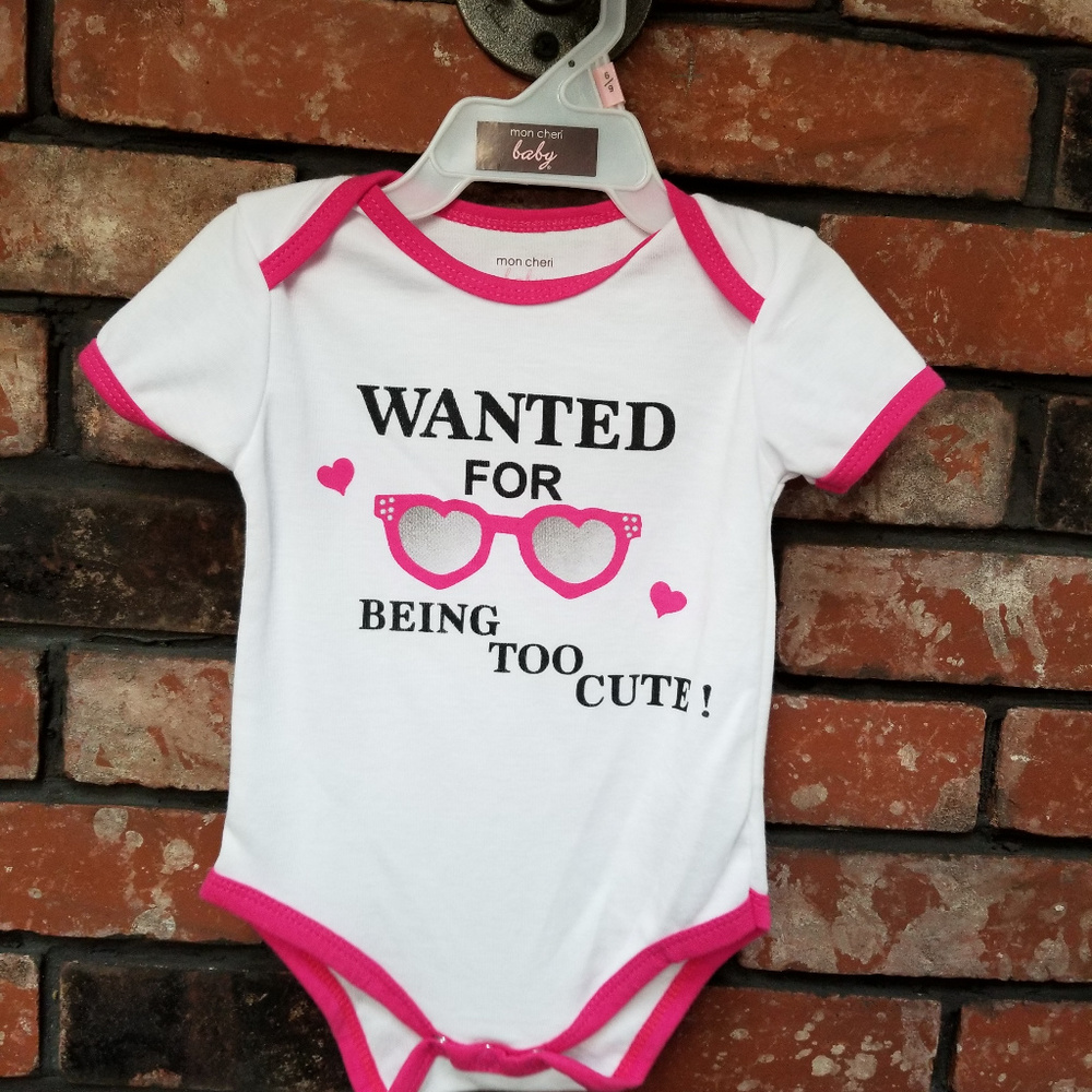Baby girl onesie- Mon Cheri baby line- 6/9 months