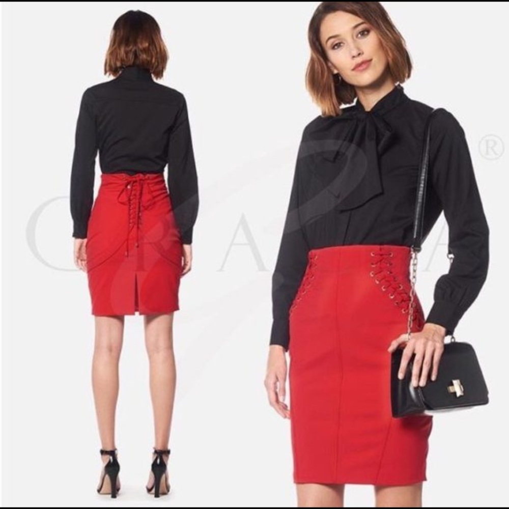 RED CORSET SKIRT