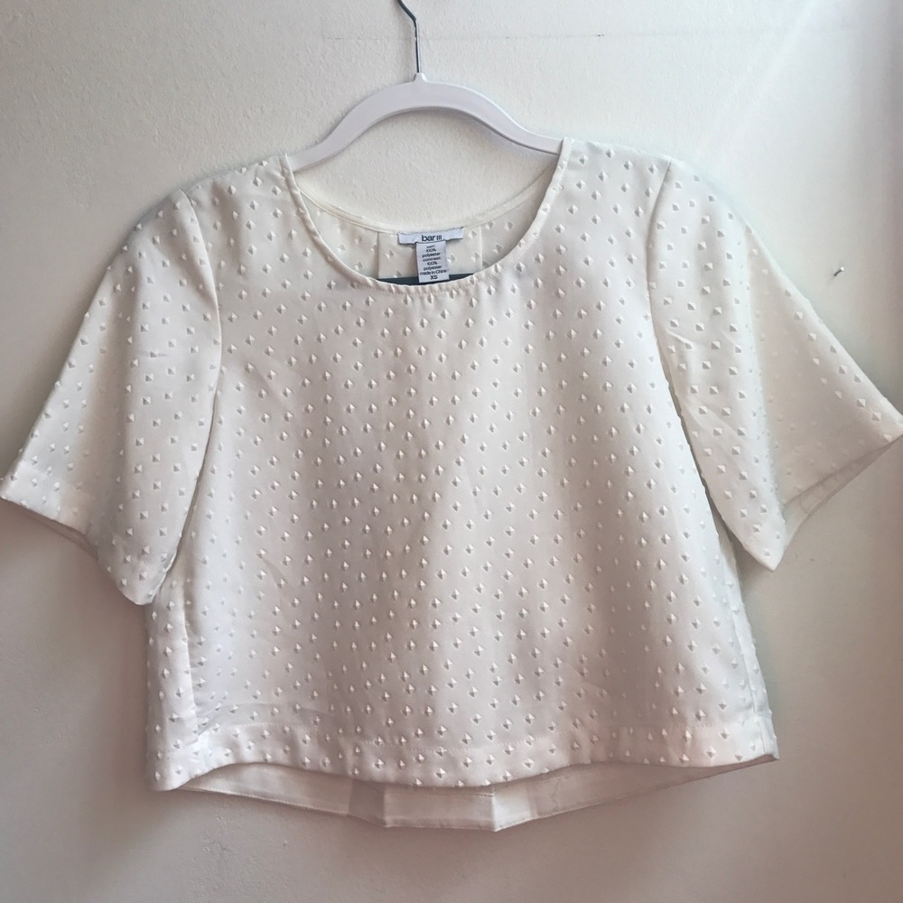 bar III white blouse