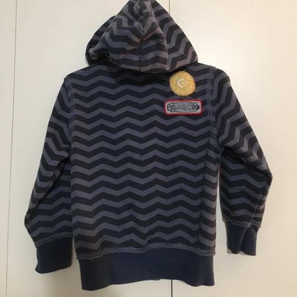 Naartjie kids navy chevron full zip Toddler hoodie - Picture 4 of 5