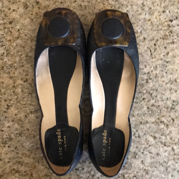 kate spade Shoes - Kate Spade New York black ostrich flats sz 6