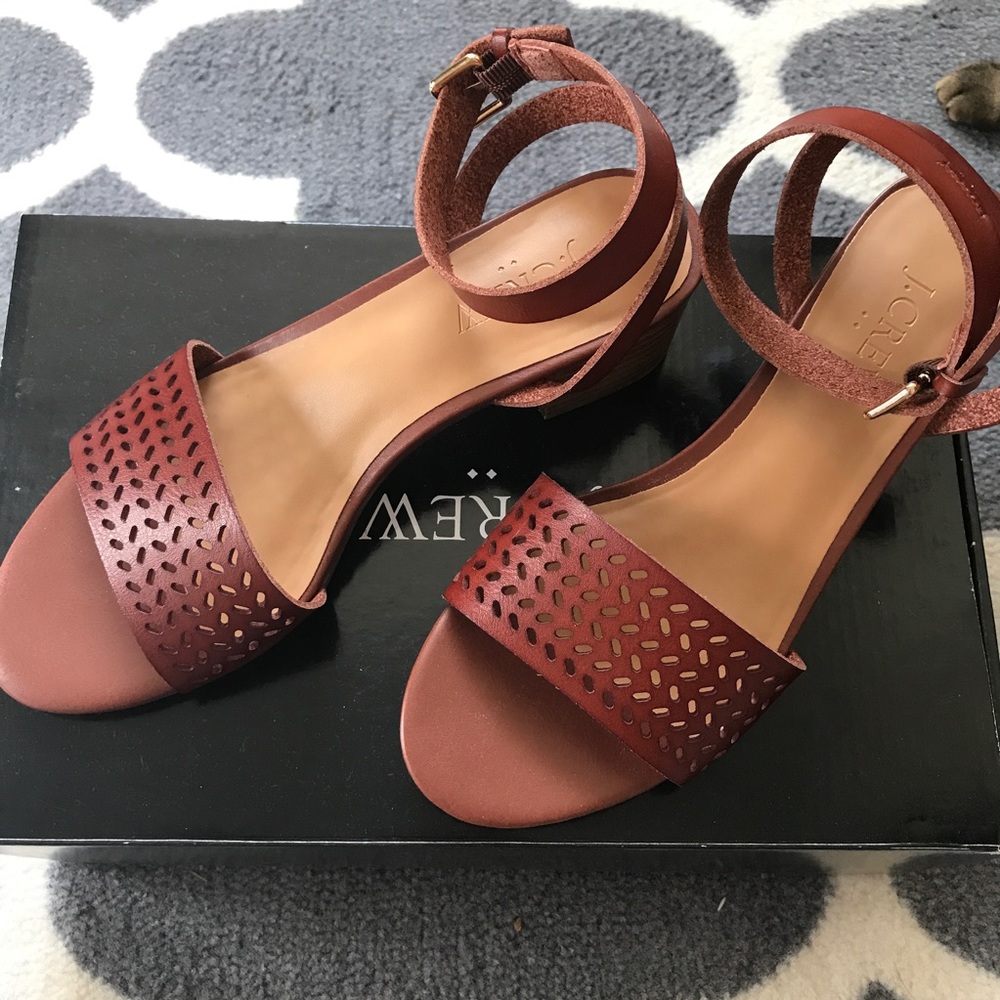 Brand new! J. Crew Platform box heeled sandal 💕