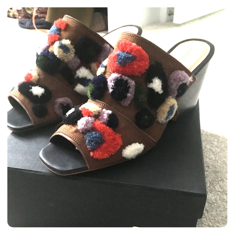 Rachel Comey Embroidered Dahl Mules. - Picture 1 of 4