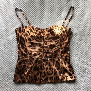 PRICE DROP - Dolce & Gabanna Leopard Bustier Top