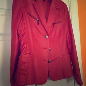 Stunning Red Button Down Jacket