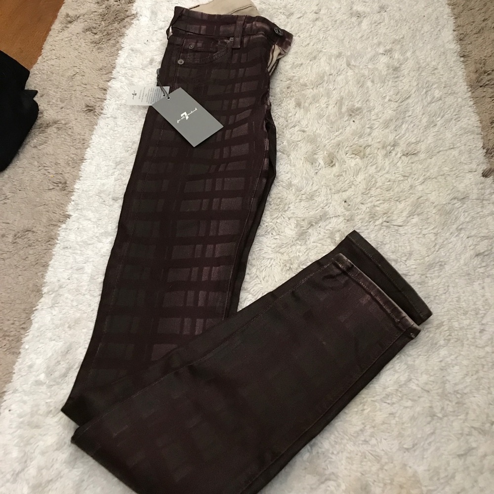 7 for all mankind waxy jeans