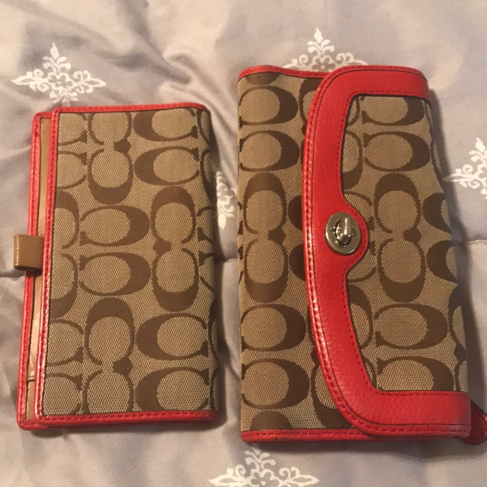 Coach wallet and checkbook holder