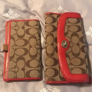 Coach wallet and checkbook holder