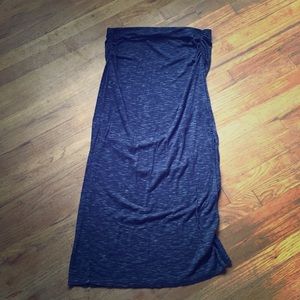 ❌FIRM❌ Column Maxi Petite Navy Blue Side Slit