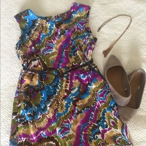 Bright floral sheath dress
