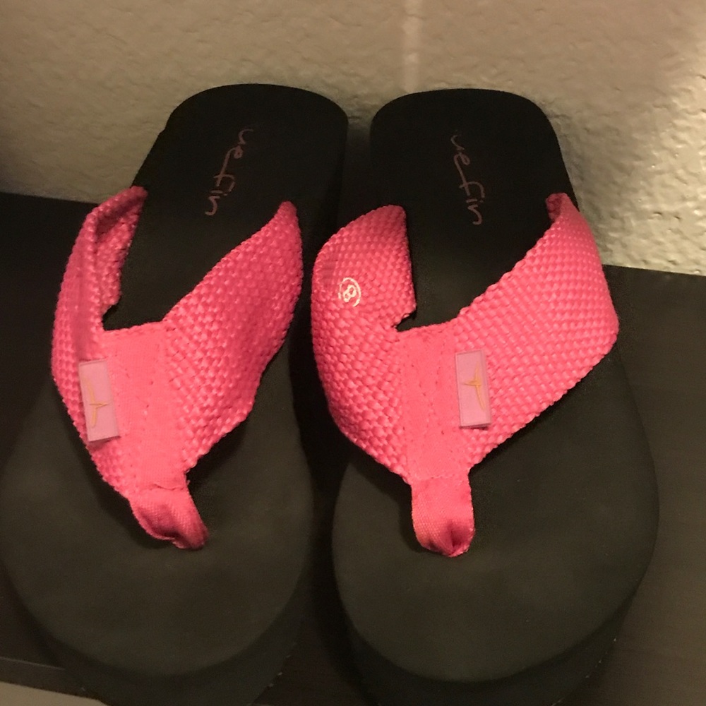 Wedge flip flops