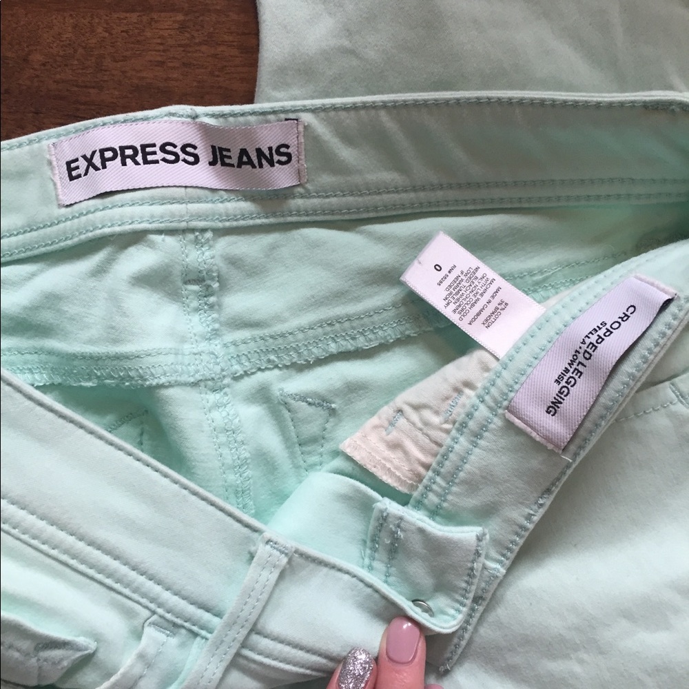 Express mint cropped legging - Picture 4 of 4