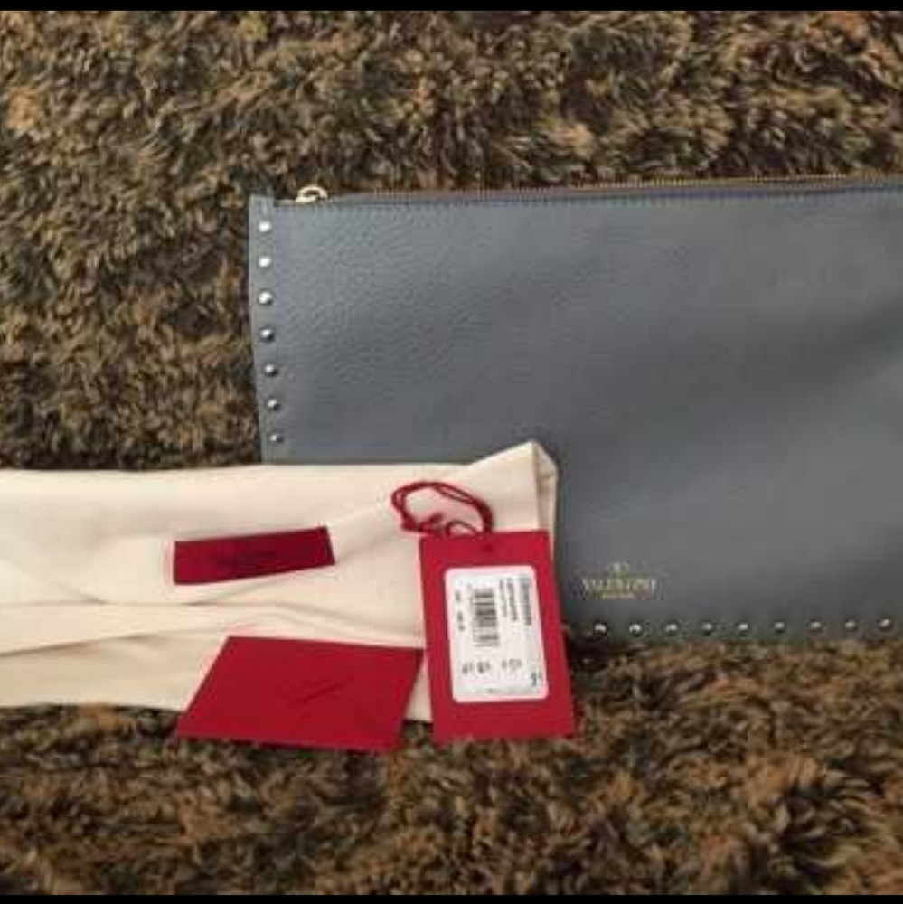 Valentino grey  clutch