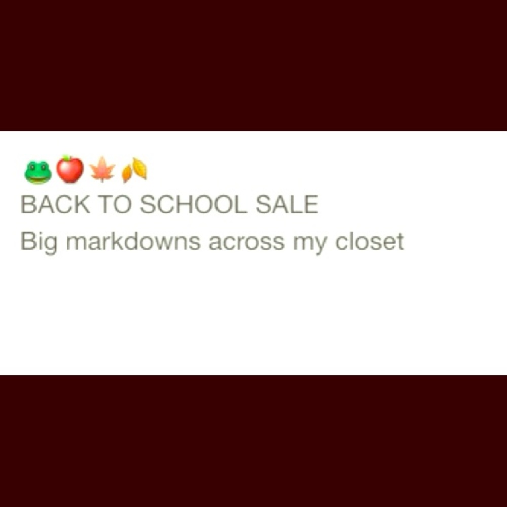 Back to school sale