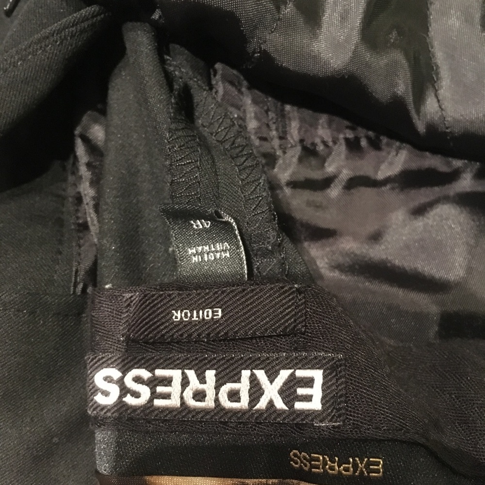 Set (2 pairs) of black Express editor slacks