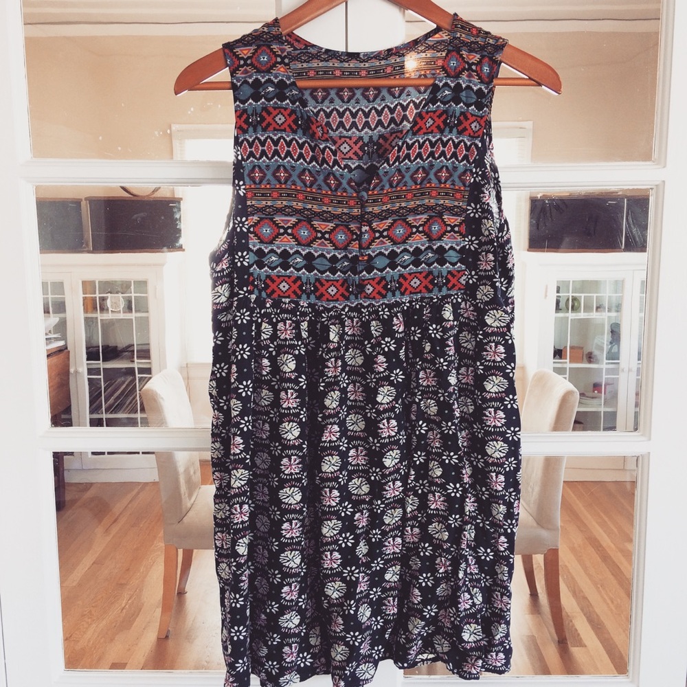 Tribal Sundress with Buttons