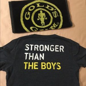 Gold Gym T-shirt and Towel