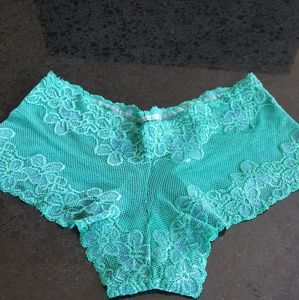 Frederick's of Hollywood Lace Teal Green Panty