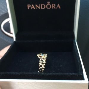 pandora princess ring rose gold